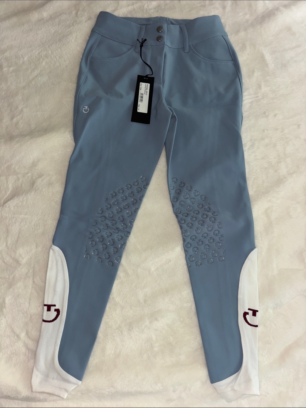 Light Blue Cavalleria Toscana Equestrian Breeches with White Panels BRAND NEW